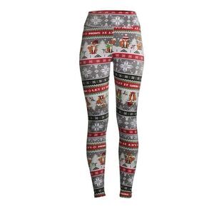No Boundries Juniors 3XL (21) Let It Snow Velour High Rise Xmas Leggings Fox